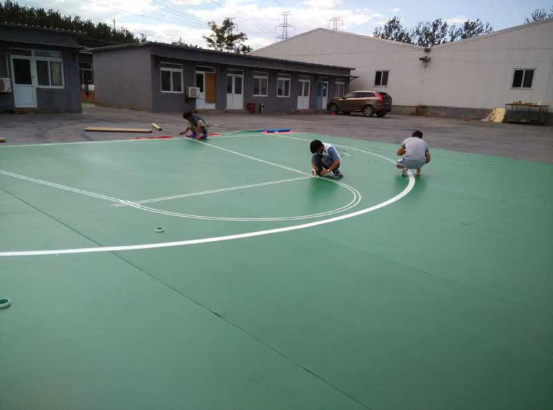 河北省石家莊室外籃球場地板