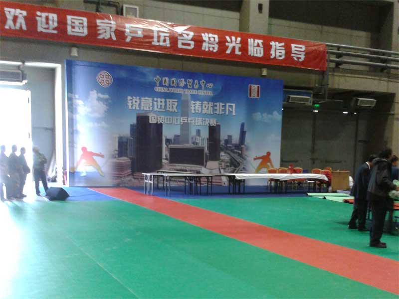 北京朝陽區國貿中心乒乓球地膠